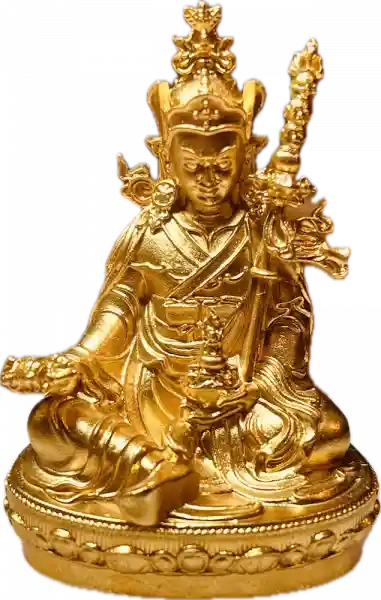 Padmasambhava Statue gold plated 2,5 Inc