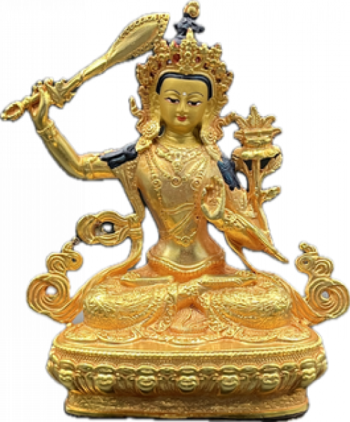 Manjusri Statue 10 cm mit Gesichtsbemalung