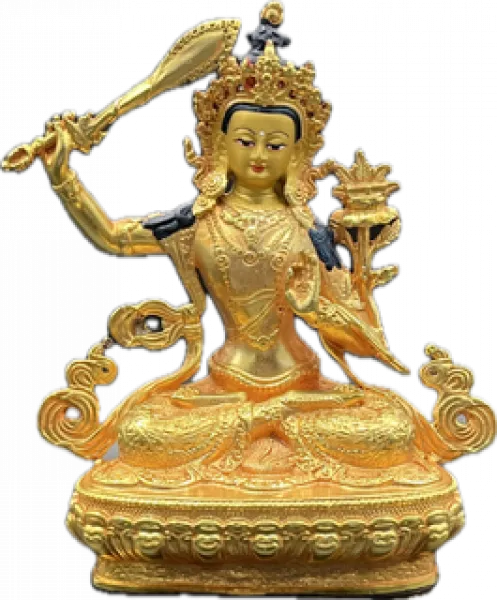 Manjusri Statue 10 cm mit Gesichtsbemalung