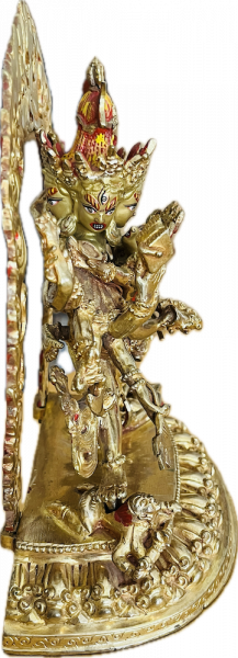 Cakrasamvara 12 arm Statue 8 Inch fullgold