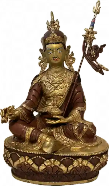 Padmasambhava Statue 36 cm teilvergoldet
