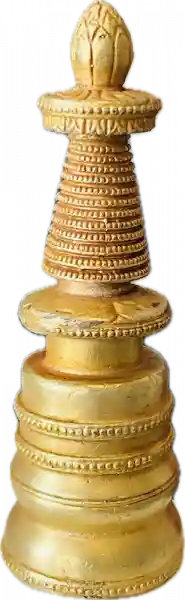 gesegnete Kadampa Stupa 11 cm vergoldet
