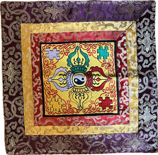 Altardecke groß mit Doppel Vajra (45x45)