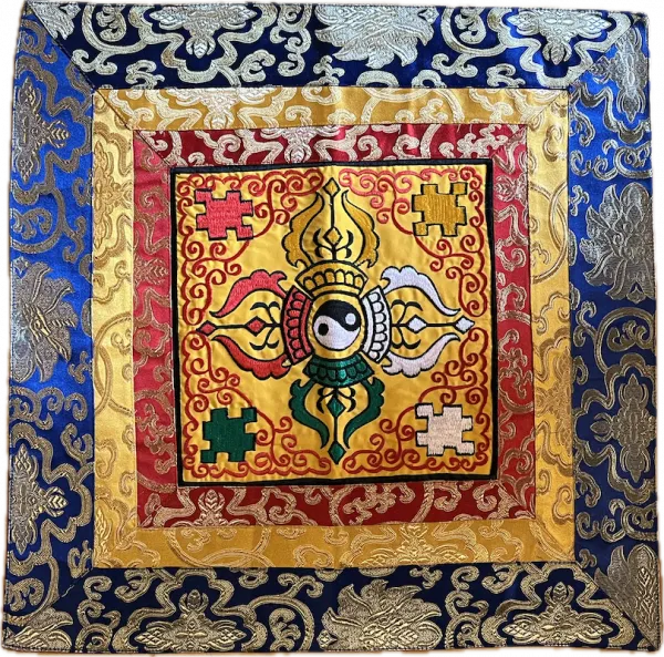 Altardecke groß mit Doppel Vajra (45x45)