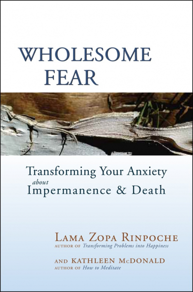 LAMA ZOPA RINPOCHE, KATHLEEN MCDONALD : WHOLESOME FEAR Transforming Your Anxiety About Impermanence and Death