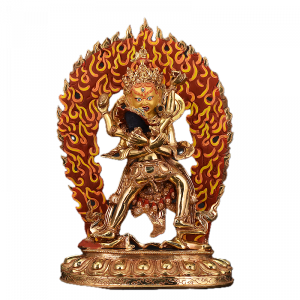 Chakrasamvara 2 armige Statue 33 cm vollvergoldet