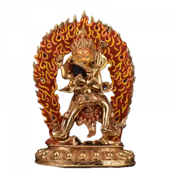 Cakrasamvara 2 arm Statue 13 Inch fullgold