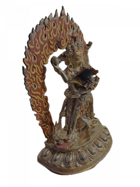 Cakrasamvara 2 arm Statue 13 Inch fullgold