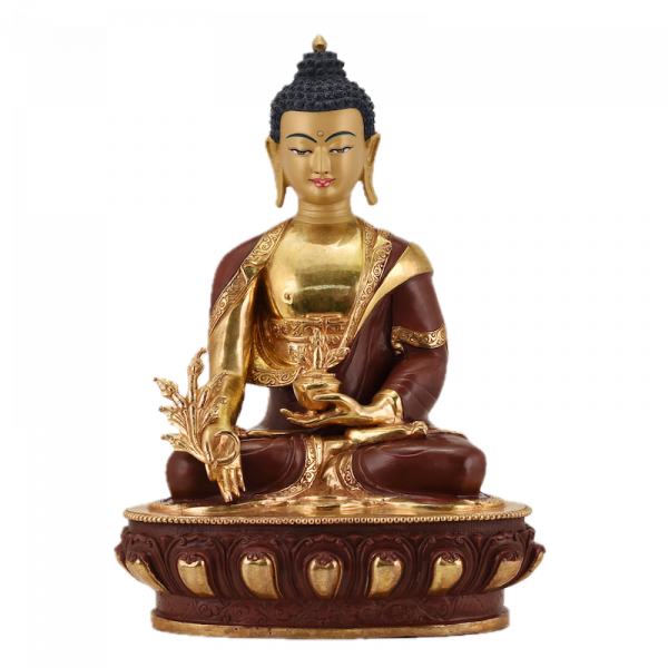 Medizinbuddha Statue 30 cm teilvergoldet
