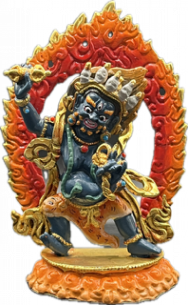 Vajrapani Statue aus Kupfer fein bemalt 10 cm