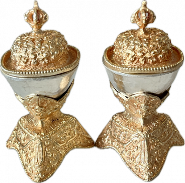 Kapala Set gold-plated / silber plated small