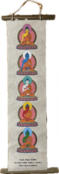 5 Dhyani Buddha Nepal Paper
