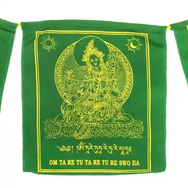 Tibetan prayer flags Green Tara