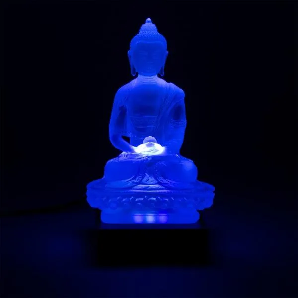 Buddhafigur Amithaba transparent weiß