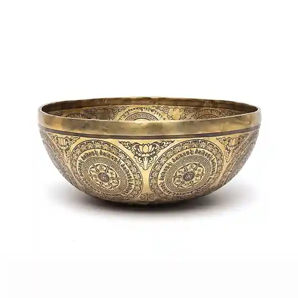 Singing bowl White Tara hand-painted