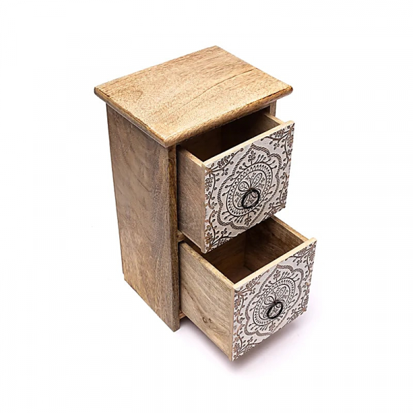 Drawer cabinet mandala print