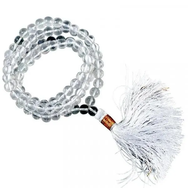 Bergkristall Mala AA-Qualität 108 Perlen 6mm + Tasche