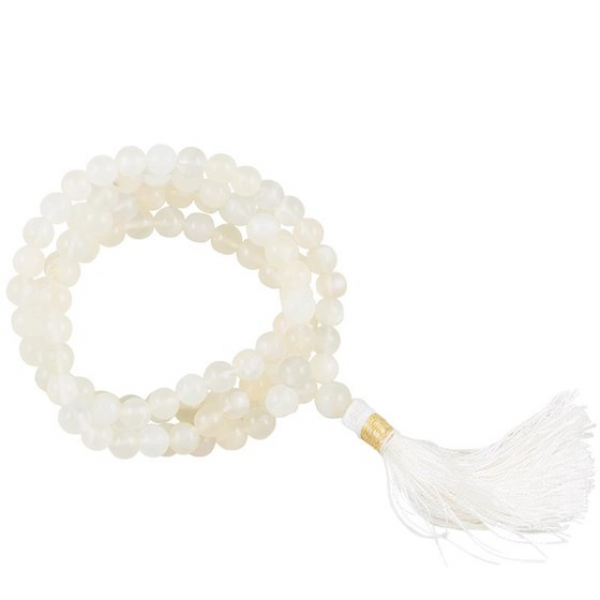 Mondstein Mala 108 Perlen 8mm