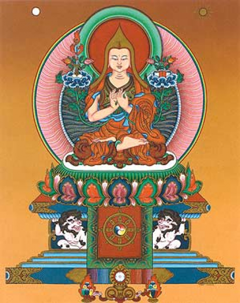 Tsongkhapa auf dem Löwenthron (AW)