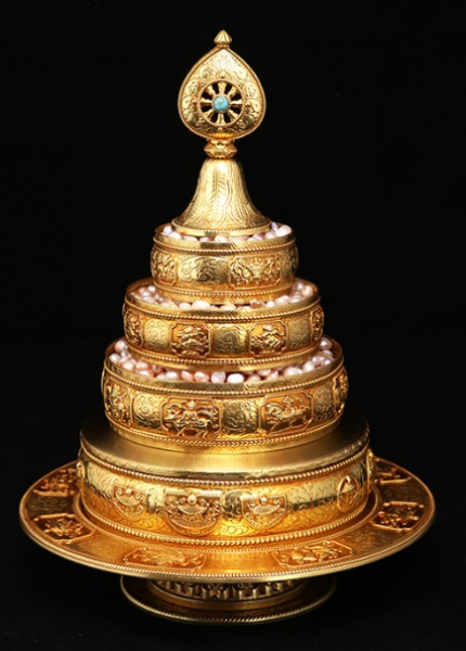 Brass Mandala w/stand 19cm