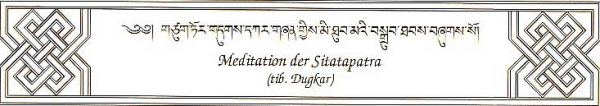 Meditation der Sitatapatra (Dukar) (Tibetisches Format)