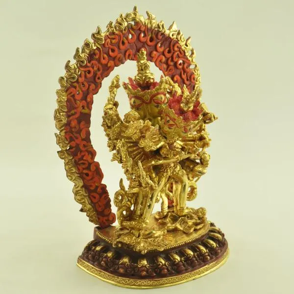 Kalachakra Statue 24 cm vollvergoldet