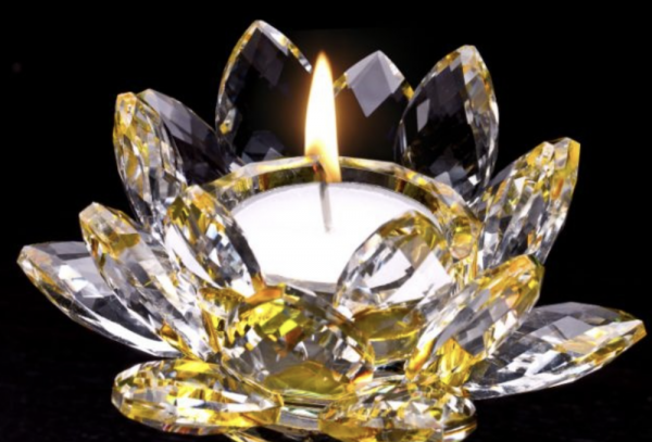 Crystal Lotus 18petals w stand