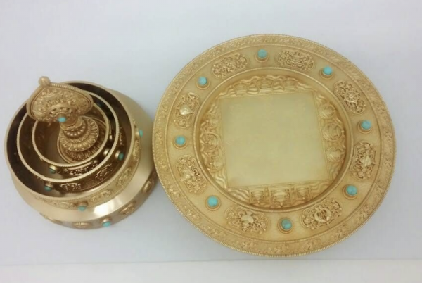 Brass Mandala with stand 17cm - Kopie