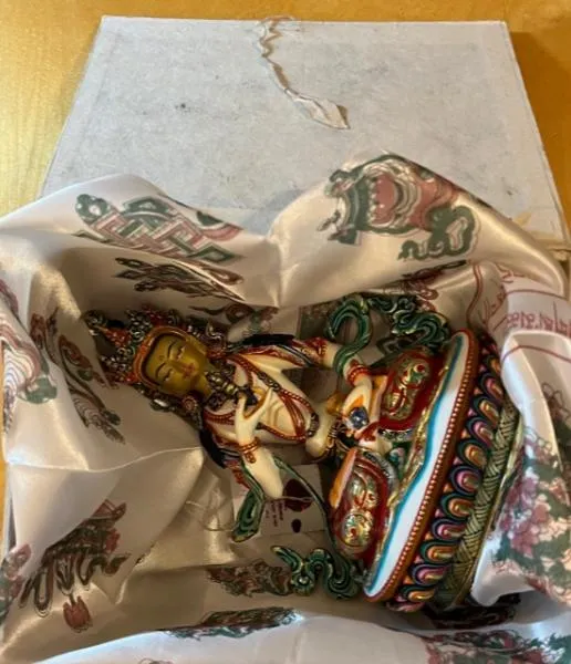 Hand Painted Vajrasattva Copper Statue