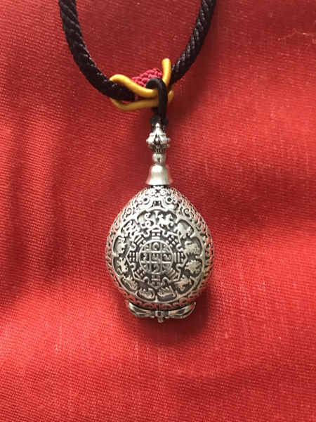 gesegneter Schutz Anhänger MANDALA/KALACHAKRA silber