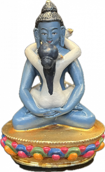 Samantabhadra Statue Copper Coloured 4 Inch