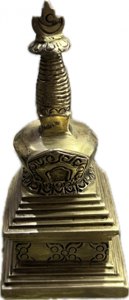 Stupa der Erleuchtung Messing 9 cm