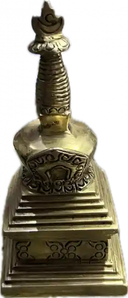 Stupa der Erleuchtung Messing 9 cm