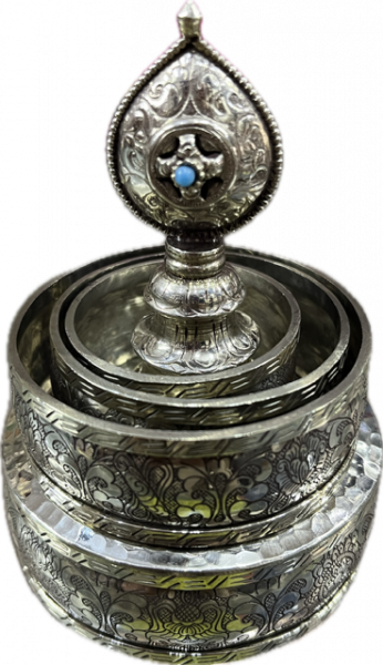 Mandala Set Silber klein 3ˋ