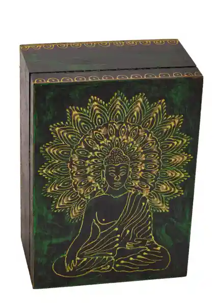 Wooden Box 'Buddha' small
