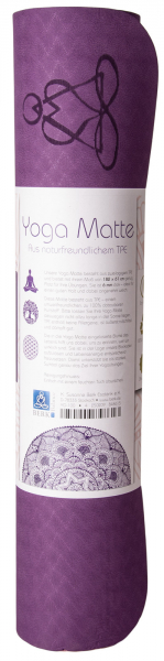 Yoga mat TPE ecofriendly 6mm two-layer with flower of life