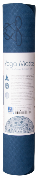 Yoga mat TPE ecofriendly 6mm two-layer with flower of life