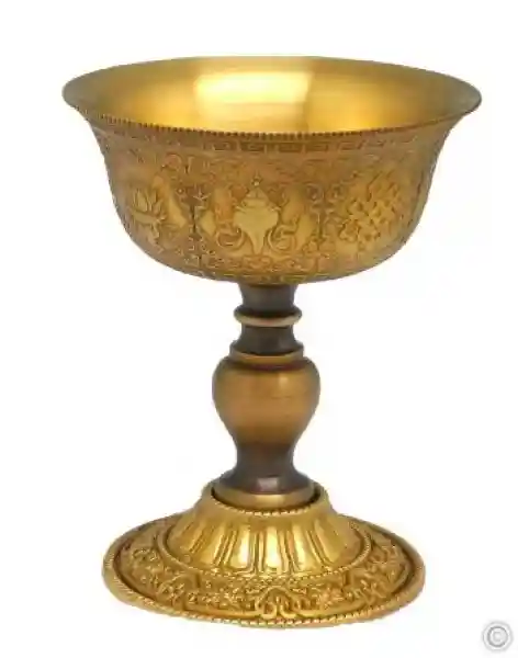 Edle Butterlampe mit 8 Glückssymbolen