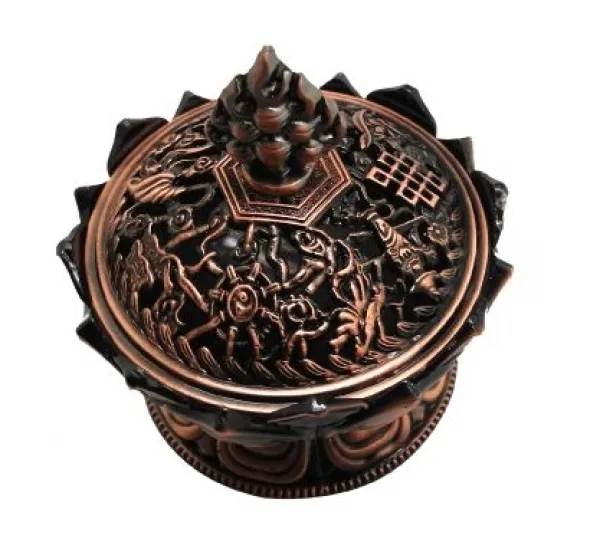 Lotus 8 AS incense burner (small)-blue