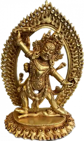 Ekajati Statue gold plated 5 Inch