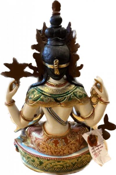 Handbemalte Chenresig Statue