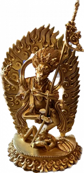 Simhamukha Statue 3 Inch gold plated