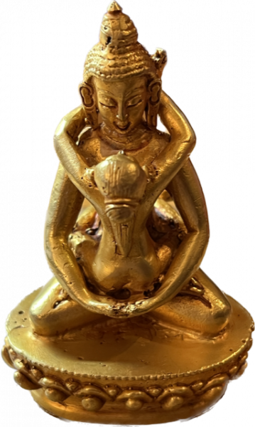 Samantabhadra Statue 6 cm vergoldet