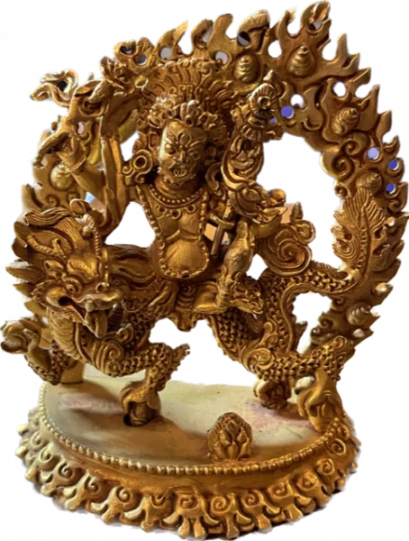 White Zambala 4 Inch gold plated