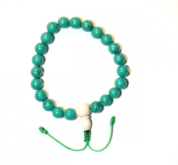 Turquoise hand mala (imitation) 8mm