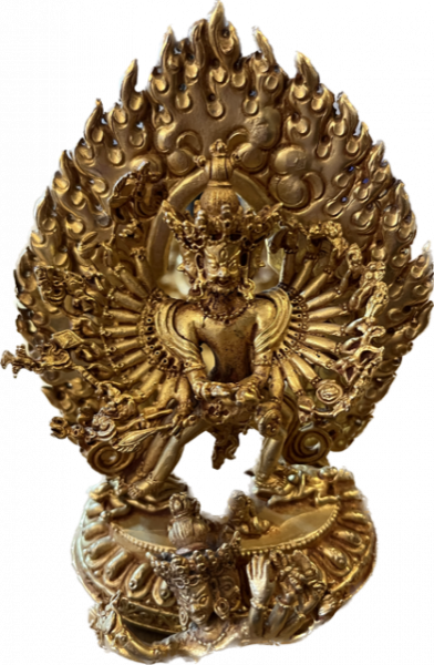 Kalachakra Statue 14 cm vergoldet