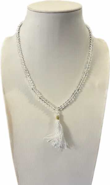 Mala Rock Crystal AA quality 108 beads with bag 7mm