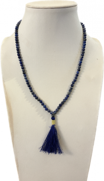 Lapislazuli Mala AA-Qualität 108 Perlen + Tasche