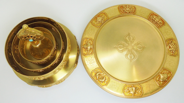 Brass Mandala w/stand 19cm