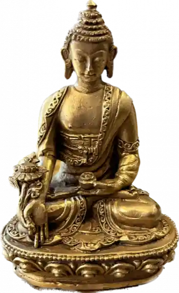 MedicineBuddha Statue 10 cm gold plated